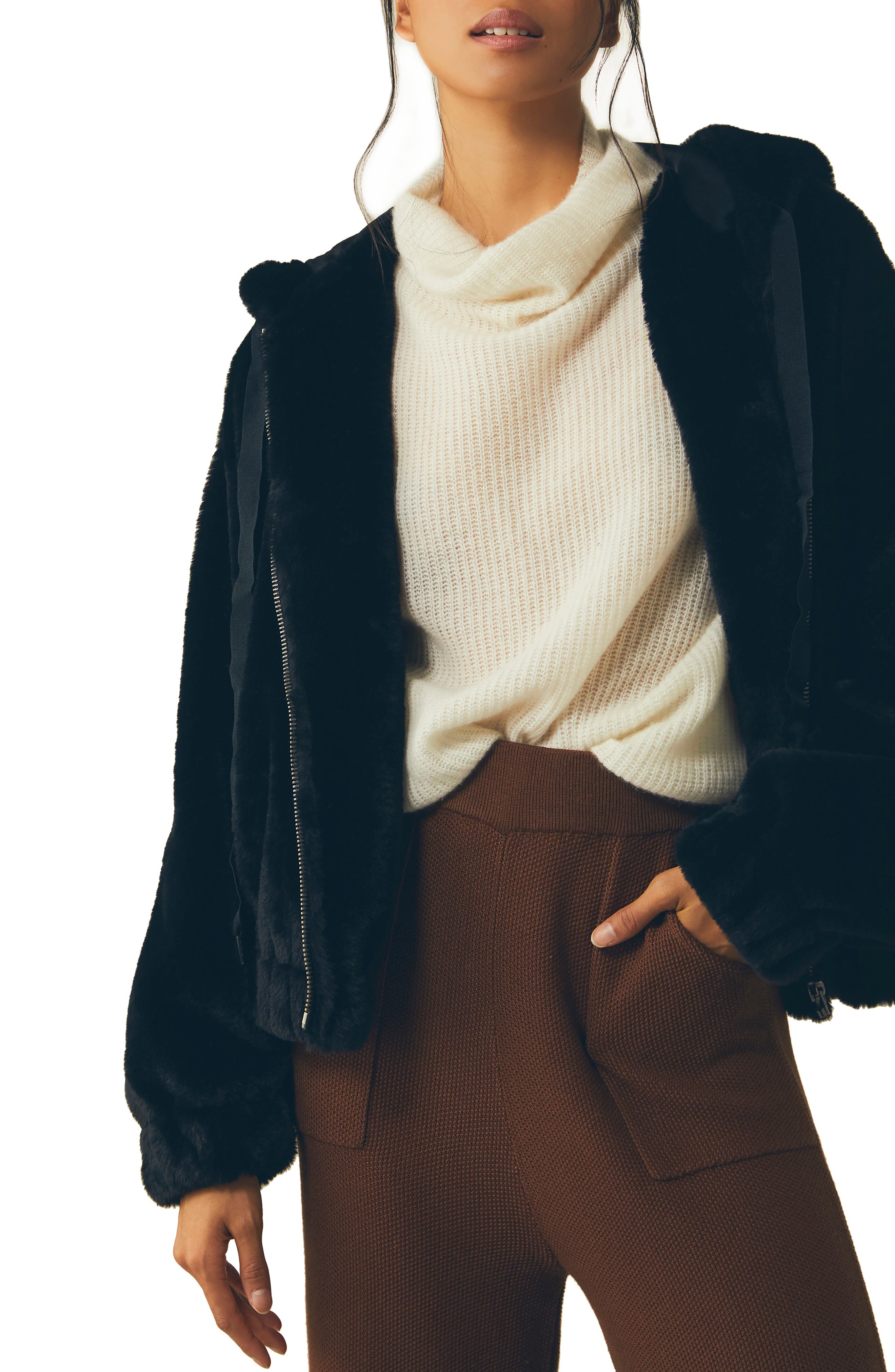 freya fur hoodie