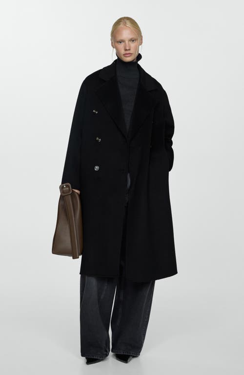 MANGO MANGO PICAROL OVERSIZE DOUBLE BREASTED WOOL BLEND COAT