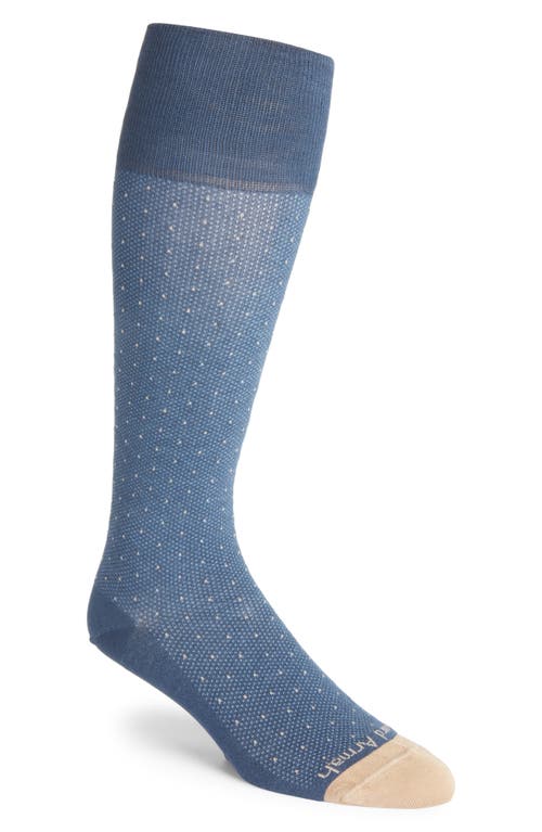 Shop Edward Armah Dot Mélange Compression Dress Socks In Steel Blue