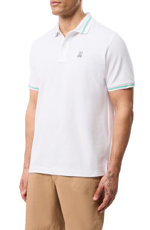 PSYCHO BUNNY PSYCHO BUNNY IRVING TIPPED PIQUÉ POLO 