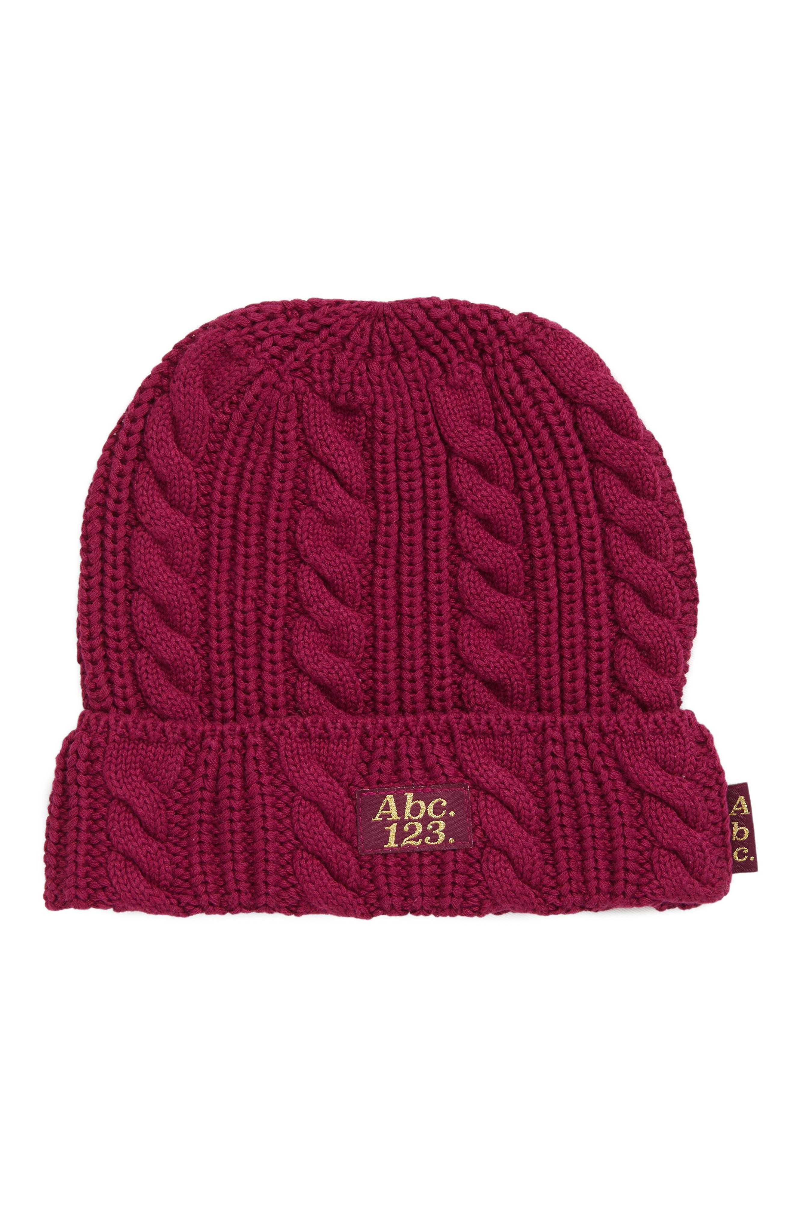 mens burgundy winter hat