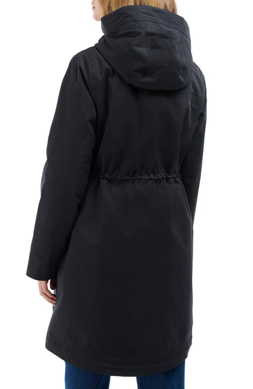 Shop Barbour Bowlees Waterproof Longline Jacket In Dk Navy/dress