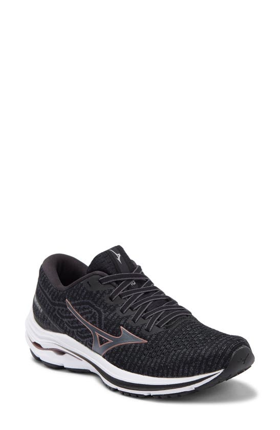 Mizuno Wave Inspire 18 Waveknit™ Running Shoe In Ebony