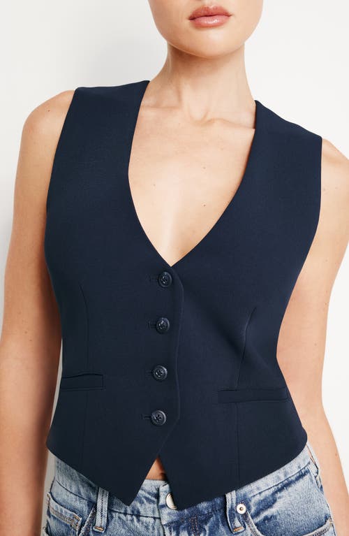 Shop Good American Luxe Suit Vest In New Navy002