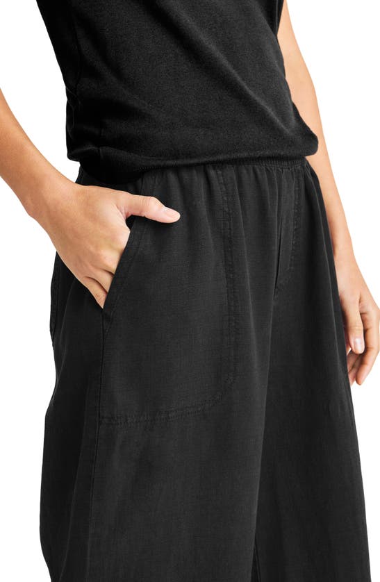 Splendid Angie Crop Palazzo Pants In Black