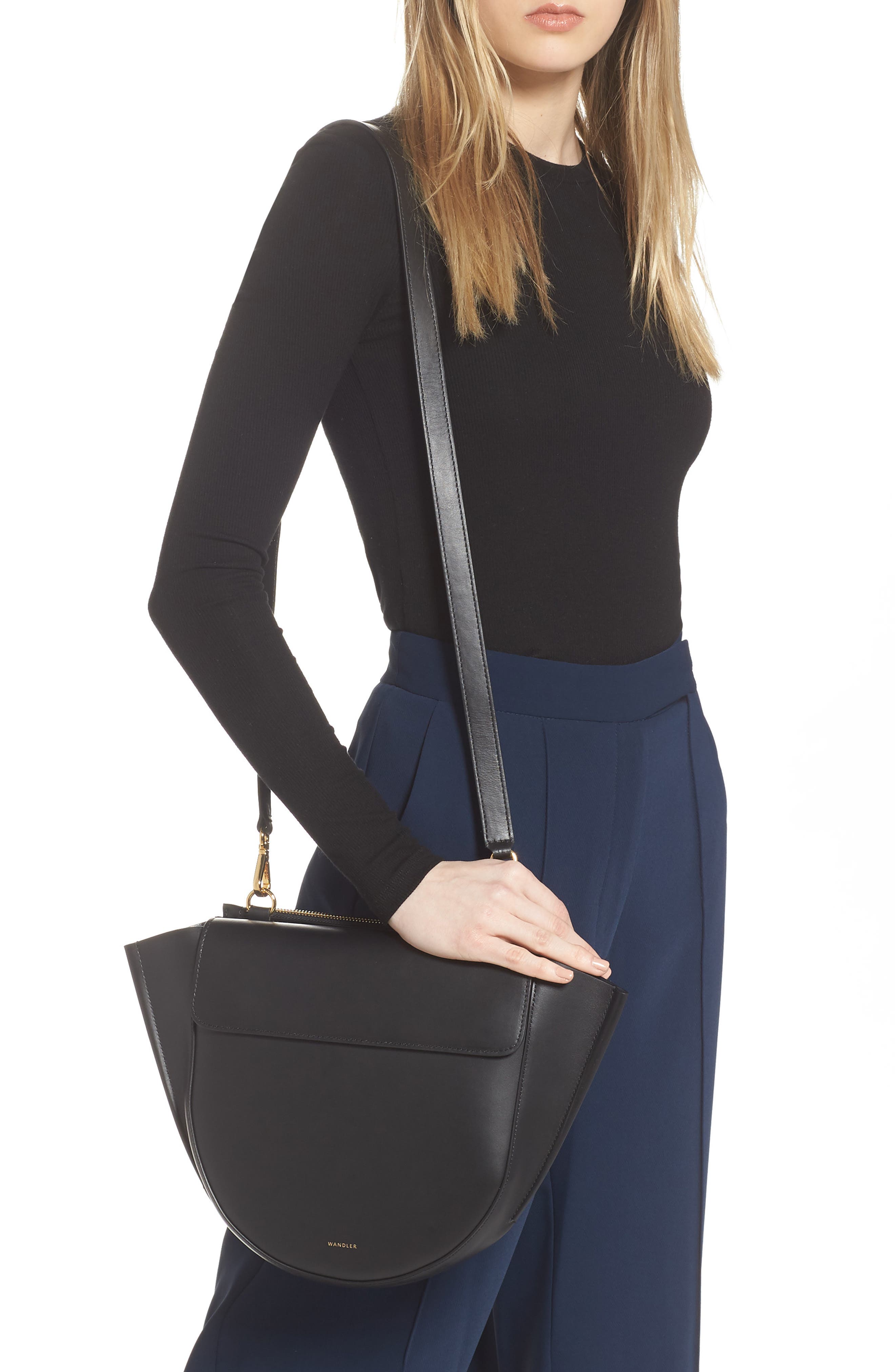 Womens Shoulder bags Wandler Shoulder bags Save 13% Wandler Leather Hortensia Medium Bag in Black 