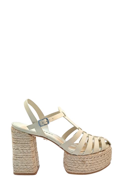 Dee Ocleppo Tulum Platform Sandal In Pearl Leather