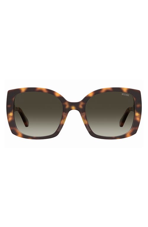 Moschino 54mm Gradient Square Sunglasses In Burgundy