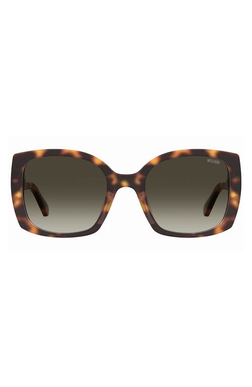 Moschino 54mm Gradient Square Sunglasses in Havana 2/brown Gradient at Nordstrom