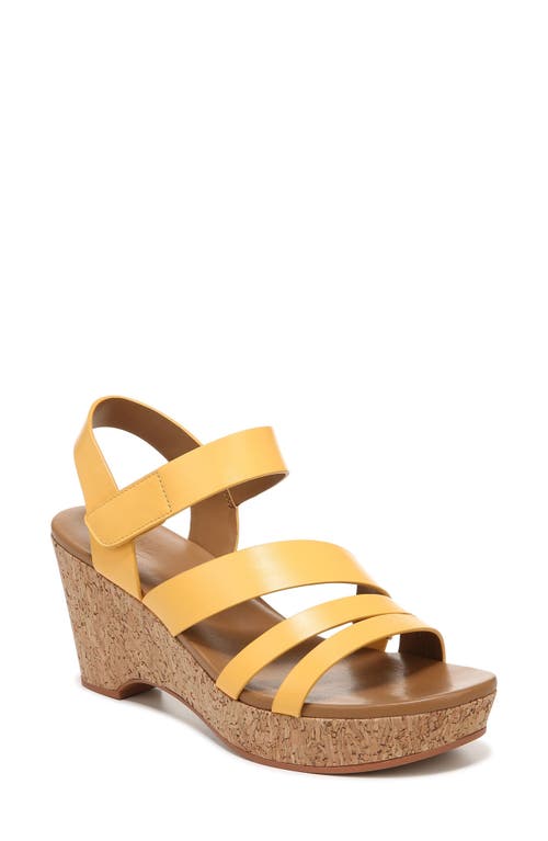 Naturalizer Cynthia Platform Wedge Sandal Daffodil Yellow Leather at Nordstrom,