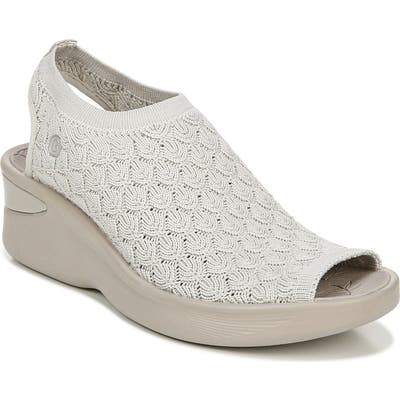 Bzees Secret Peep Toe Knit Sneaker W - Grey