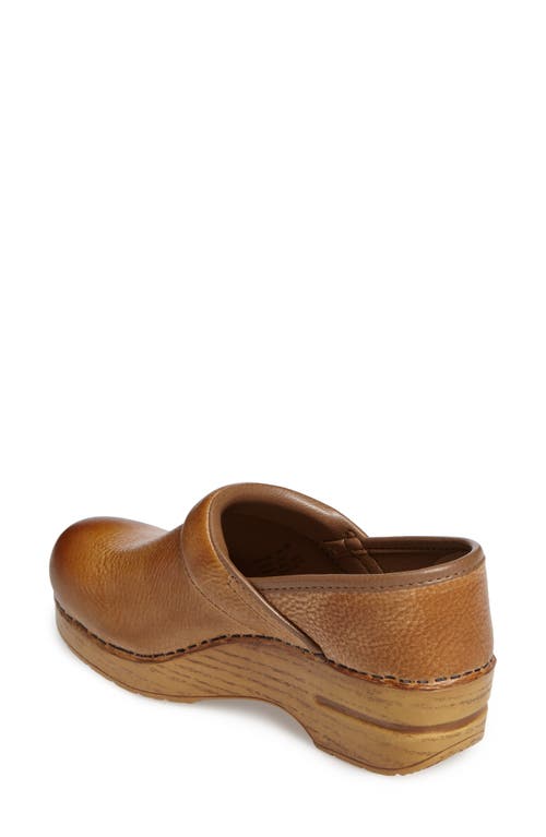 Shop Dansko Professional Clog In Honey Distressed Leather