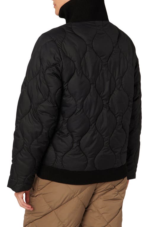 Shop Alp N Rock Nelly Water Repellent Half Zip Quilted Pullover In Black