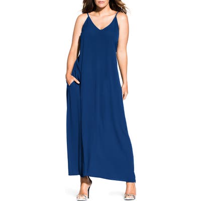 Plus Size City Chic V-Neck Maxi Dress