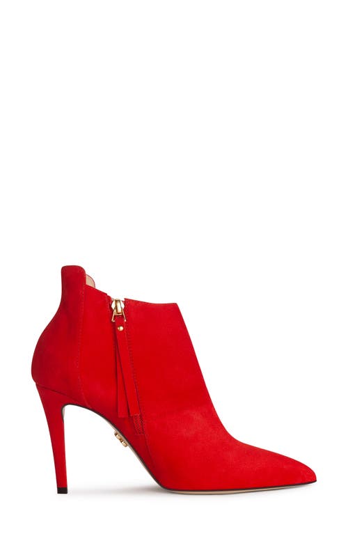 BEAUTIISOLES Shirley Bootie in Red Leather Suede