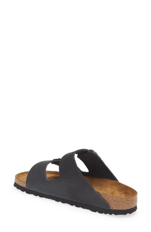 Shop Birkenstock Arizona Slide Sandal In Black/black