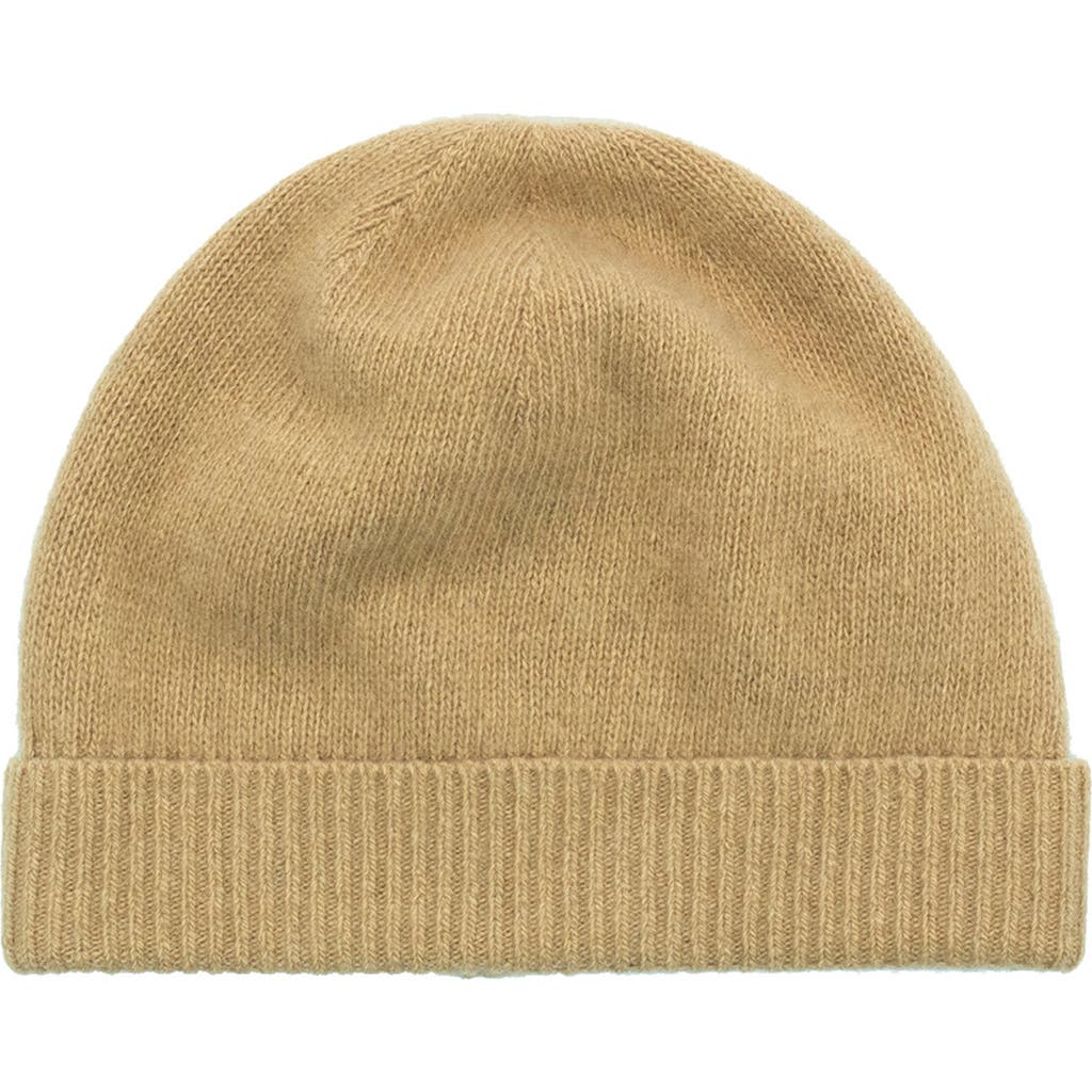 Portolano Cashmere Beanie In Cammello Chiaro