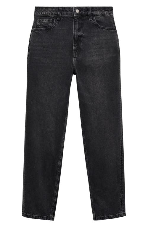 Shop Mango Mom2000 High Waist Nonstretch Skinny Jeans In Black Denim