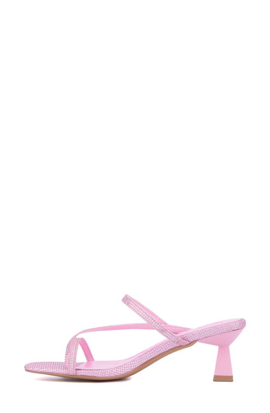 Olivia Miller Angelic Rhinestone Sandal In Pink