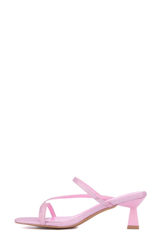 Shop Olivia Miller Angelic Rhinestone Sandal In Pink