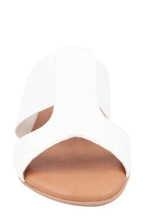 Shop Andre Assous André Assous Noor Raffia Slide Sandal In White