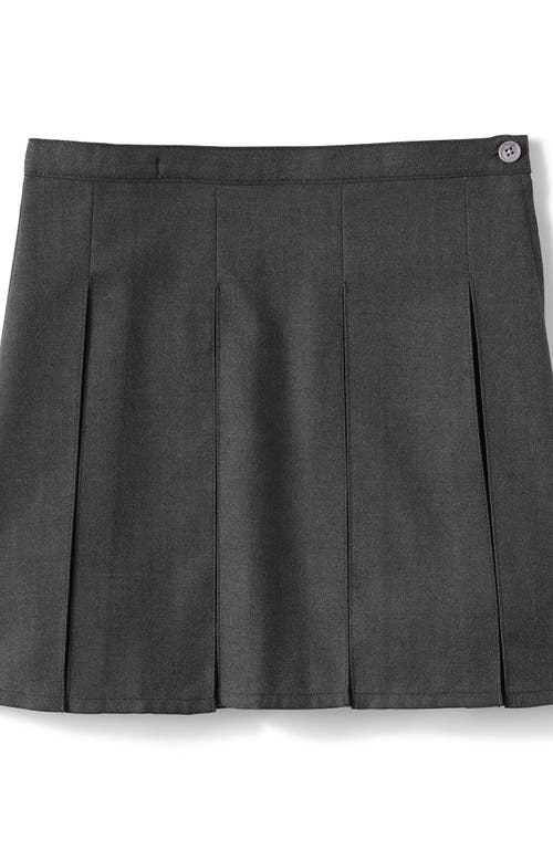 LANDS' END LANDS' END SCHOOL UNIFORM GIRLS SOLID BOX PLEAT SKIRT TOP OF KNEE