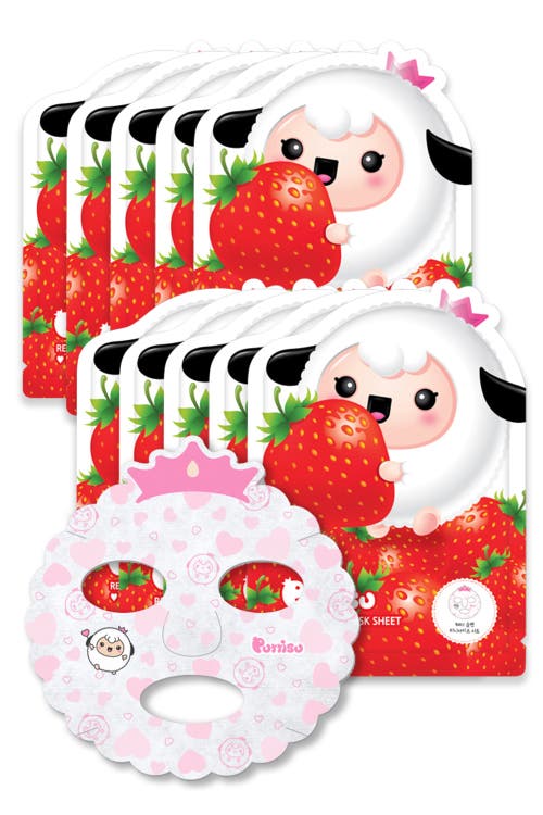 Shop Puttisu Real Fruit Facial Mask Sheet For Kids- Aloe In Strawberry