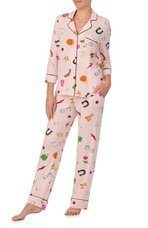 Shop Kate Spade New York Print Pajamas In Pink/multi