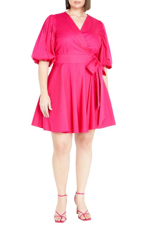 City chic pink on sale dress