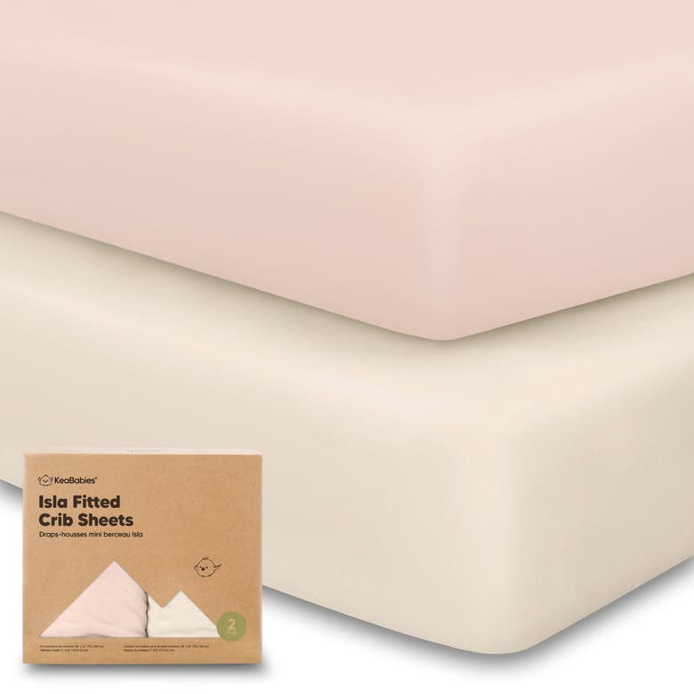 Shop Keababies Isla Fitted Crib Sheets In Cameo