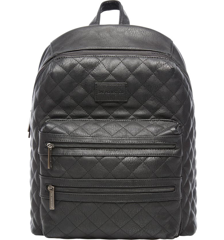 The Honest Company City Quilted Faux Leather Diaper Backpack | Nordstrom
