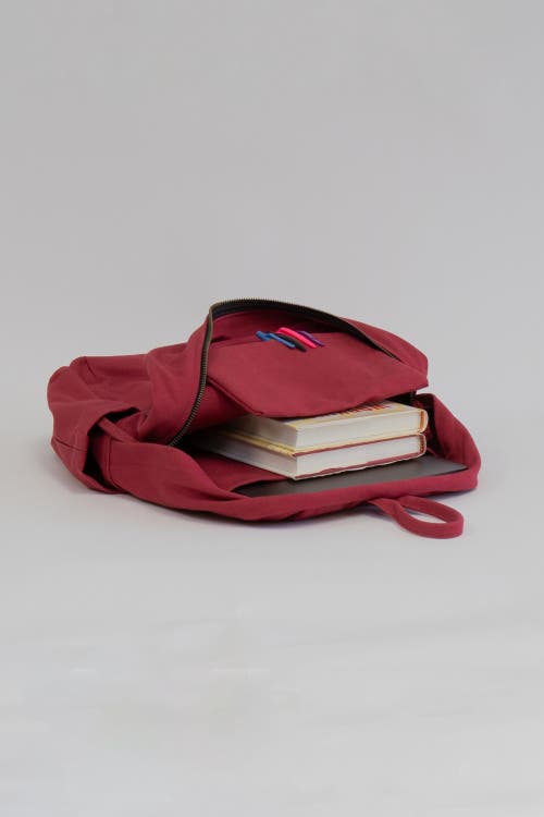 Terra Thread Sustainable Backpack For School And Everyday Use In Ruby Red