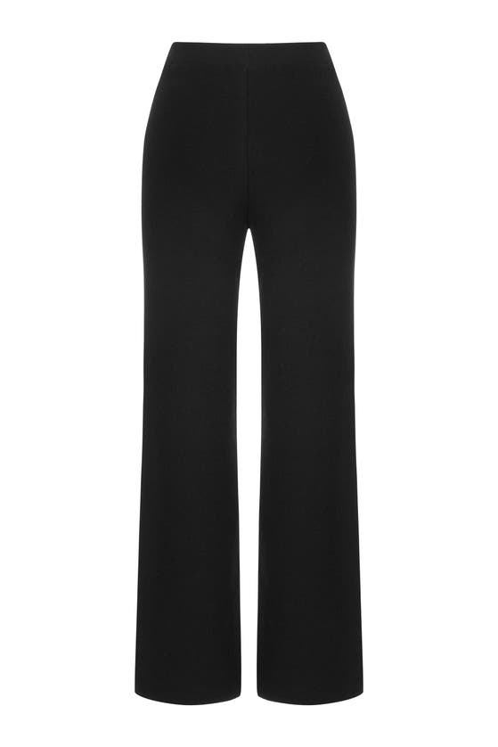 Shop Nocturne High Waist Knit Pants In Black