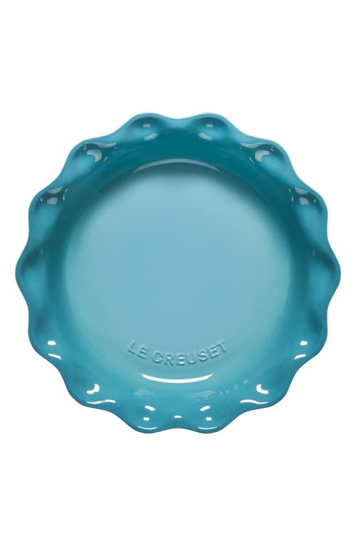Le Creuset 9" Stoneware Pie Dish In Caribbean