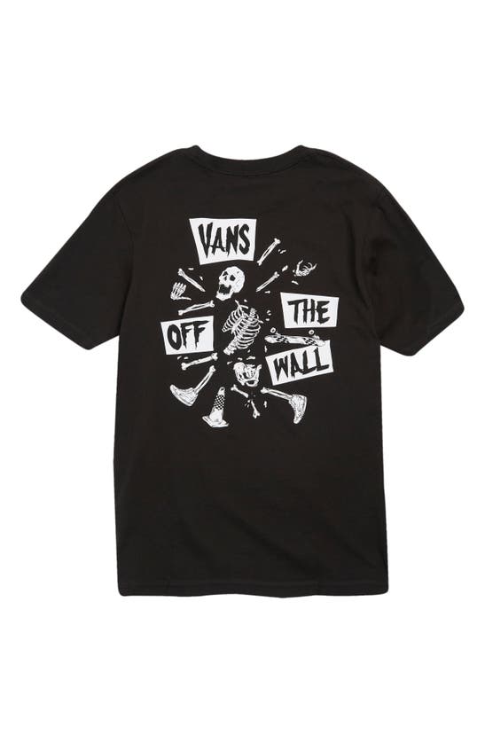 Shop Vans Kids' Skeleton Graphic T-shirt In Black