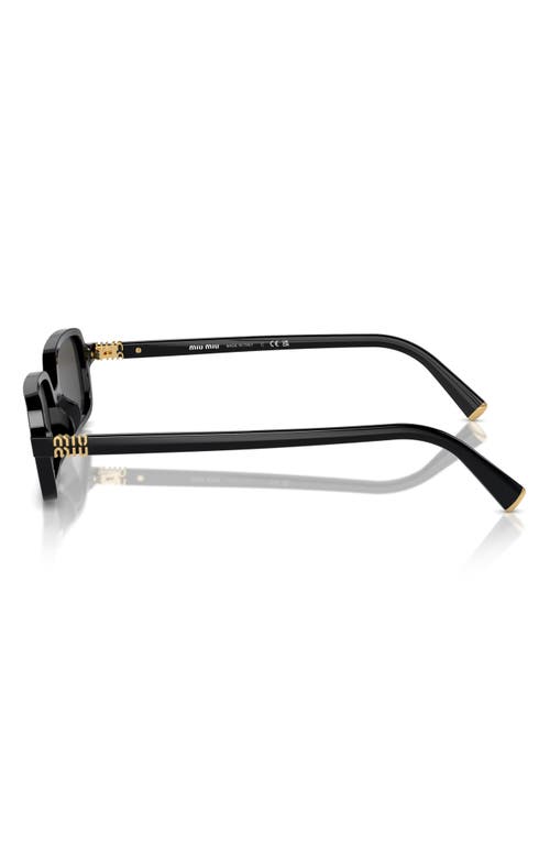 Miu Miu Logo Acetate Rectangle Sunglasses In Black