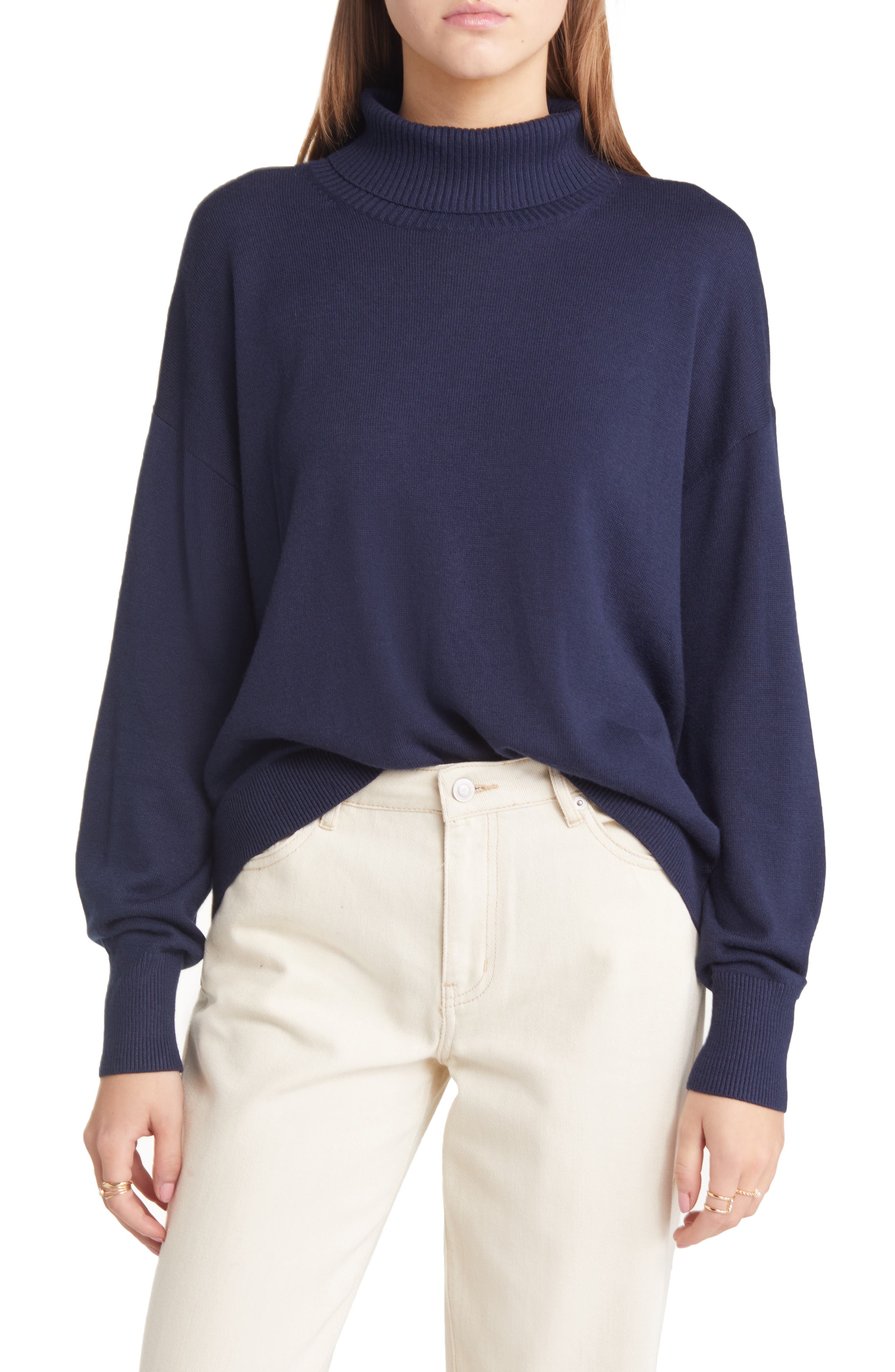 navy turtleneck | Nordstrom