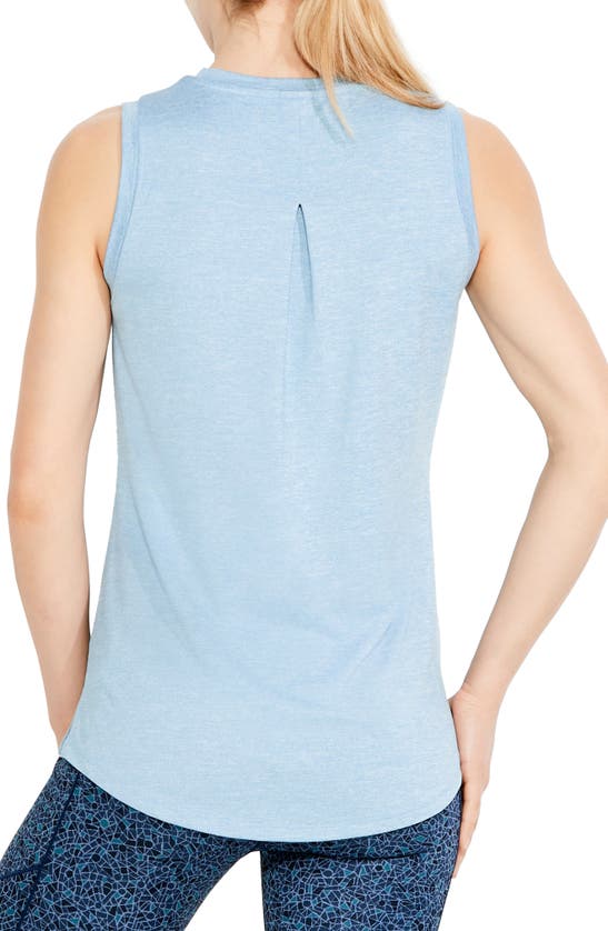 Shop Nz Active By Nic+zoe Nz Active Flowfit Pleat Back Tank In Blue Mix