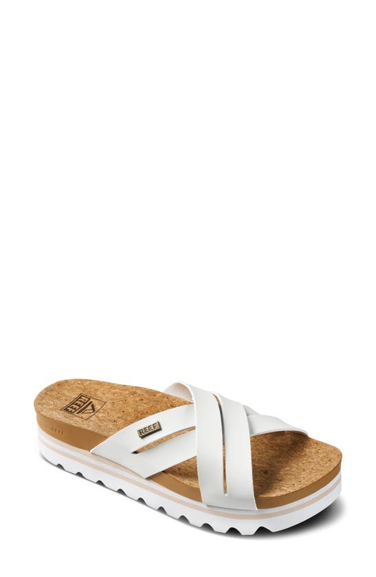 Shop Reef Cushion Bloom Hi Slide Sandal In Cloud