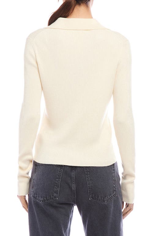 Shop Fifteen Twenty Rory Collar Rib Sweater In Cream