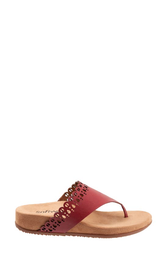 Shop Softwalk ® Bethany Leather Sandal In Dark Red