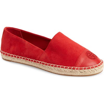 Tory Burch Colorblock Espadrille Flat, Red