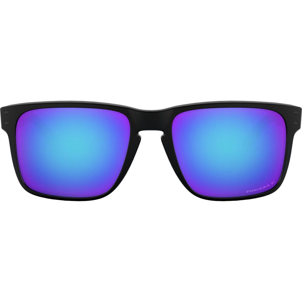 Oakley Holbrook Xl 59mm Polarized Sunglasses In Matte Black/prizm Sapphire
