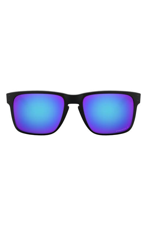 Oakley Holbrook XL 59mm Polarized Sunglasses in Matte Black/Prizm Sapphire at Nordstrom