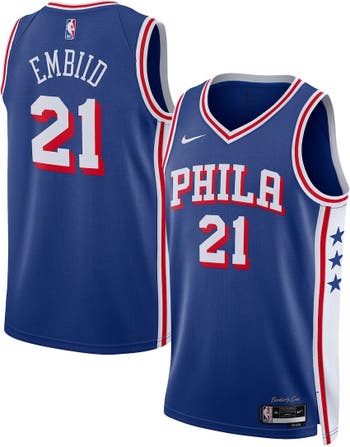 Philadelphia 76ers Joel Embiid Toddler Road Blue Basketball Jersey