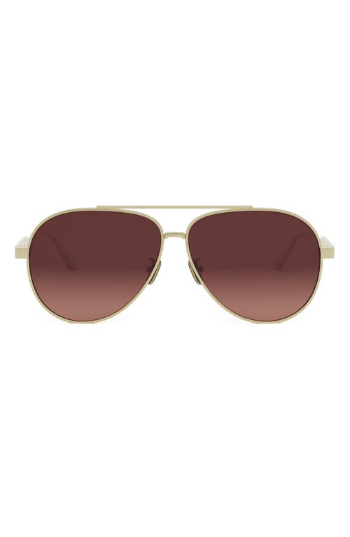 Cannage A1U 61mm Pilot Sunglasses in Gold/Radient Brick Lenses