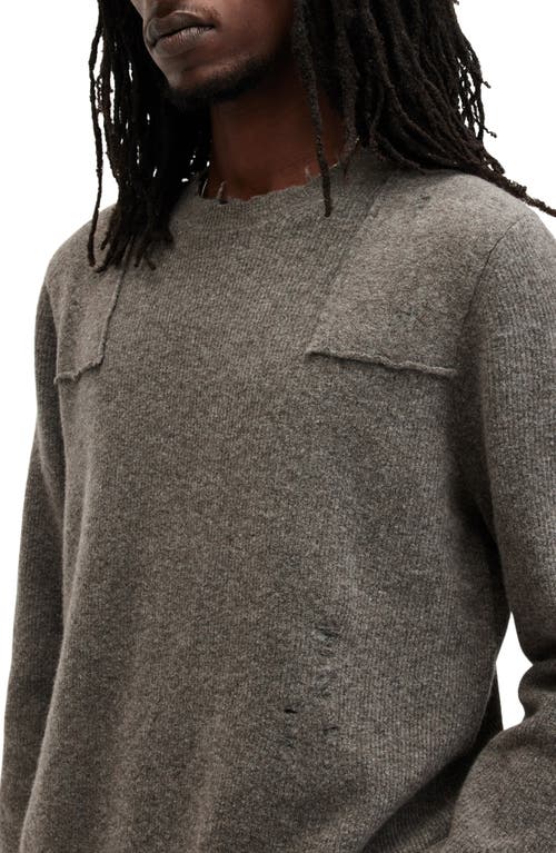 Shop Allsaints Pointer Wool Blend Sweater In Taupe Brown