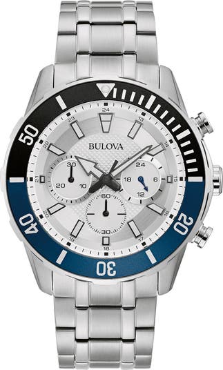 BULOVA Chronograph Bracelet Watch 44mm Nordstromrack