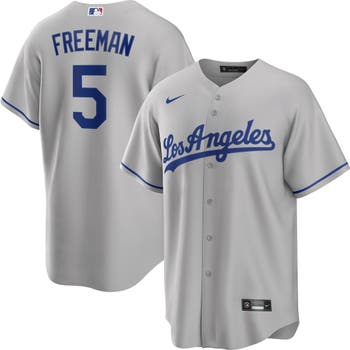 Los Angeles Dodgers Nike Official Replica Home Jersey - Youth with Freeman  5 printing