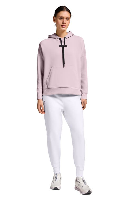 On Logo Stretch-jersey Hooded Sweatshirt In Fade